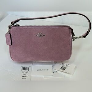 Coach Lt VioletSuede Sm Wristlet or shoulder Purse NWT